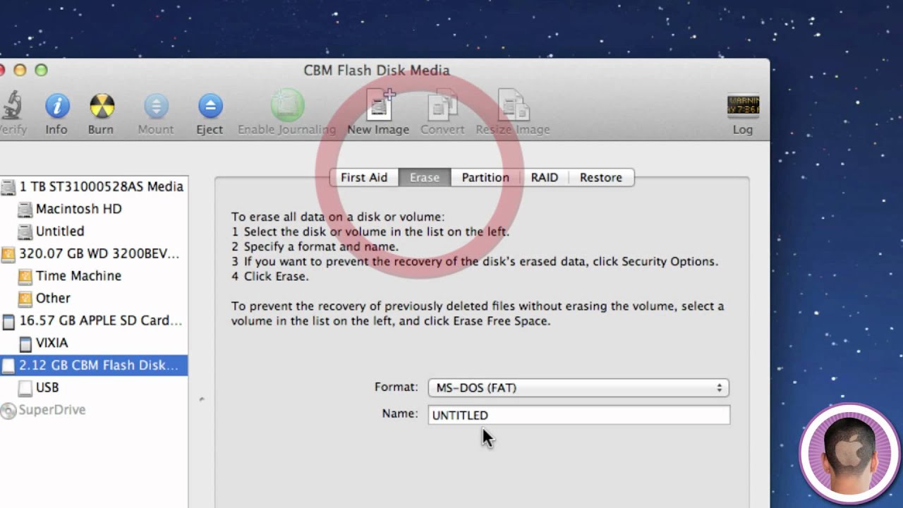 formatting a windows usb for mac use
